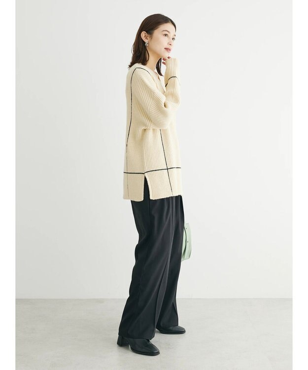 Green Parks ・Ｐｅｔｉｔ　Ｆｌｅｕｒ　ハイウエストワイドパンツ Black