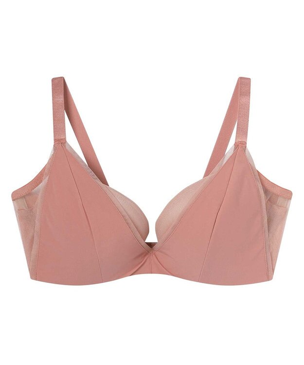 une nana cool 【脇高で背中スムージングブラジャー】さあわたし シンプル コーラル