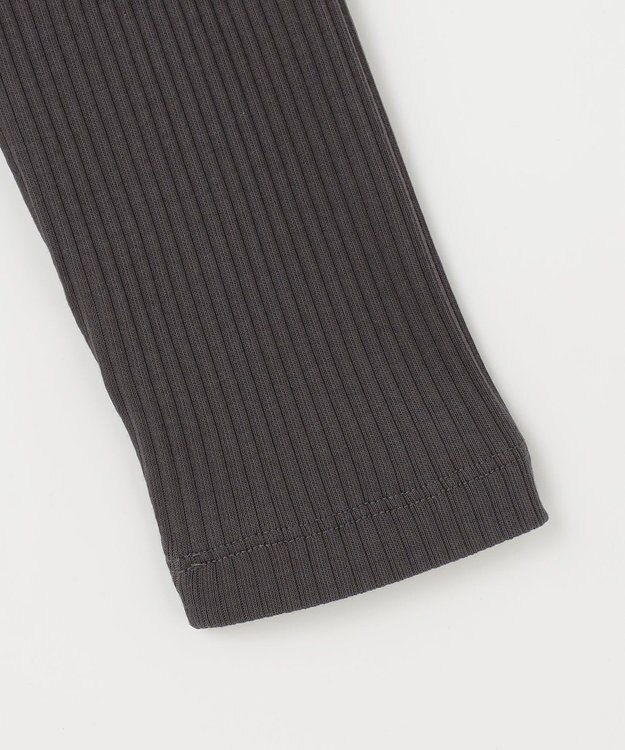 ANY テレコハイネックロングスリーブＴシャツ チャコール