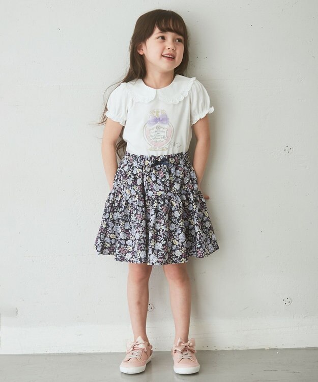 ANY KIDS 総柄スカパン ラベンダー系×花柄