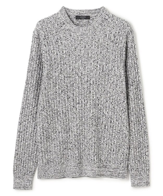 JOSEPH HOMME 【新柄】シルクバルキー クルーネックニット ライトグレー系