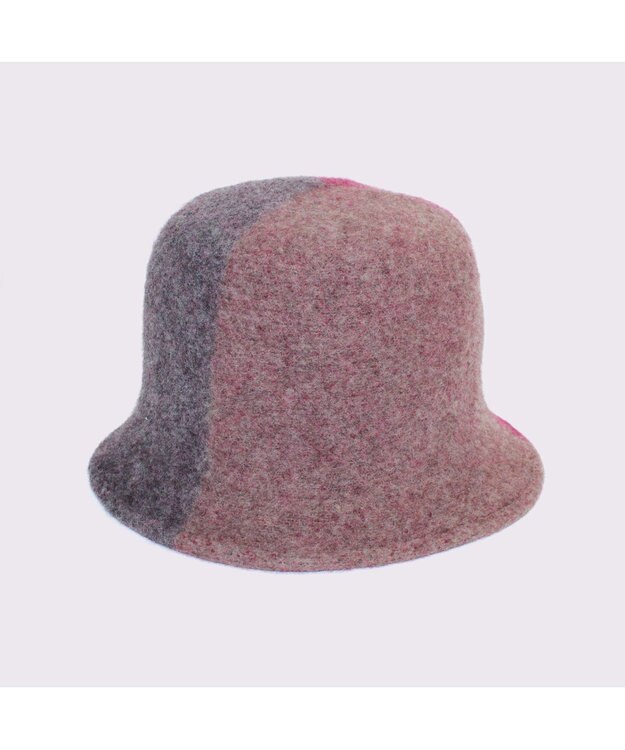 ATRENA 【日本製】FLUFFLY TRICOLOR ウールバケットハット ワイン