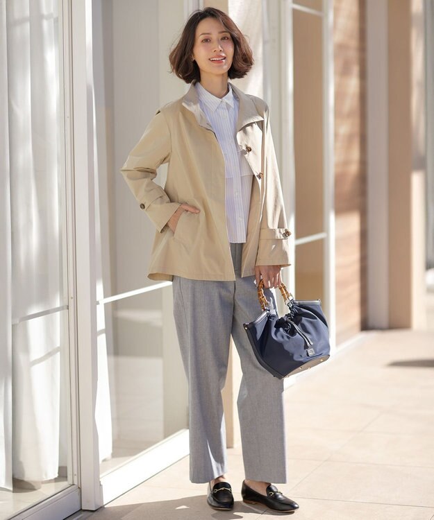 J.PRESS LADIES 【WEB限定カラーあり】Artirosa スタンドカラー コート ベージュ系