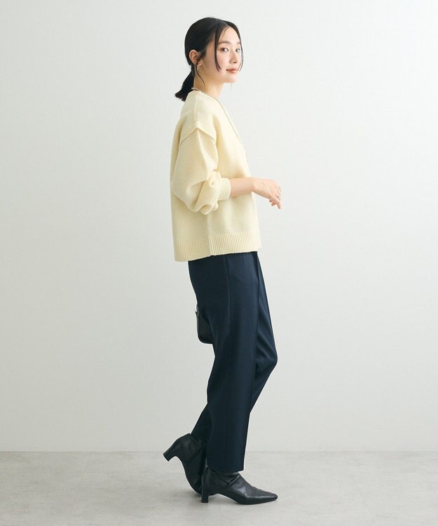 Green Parks きれいシルエットウエストＦＩＴテーパードパンツ Dark Navy