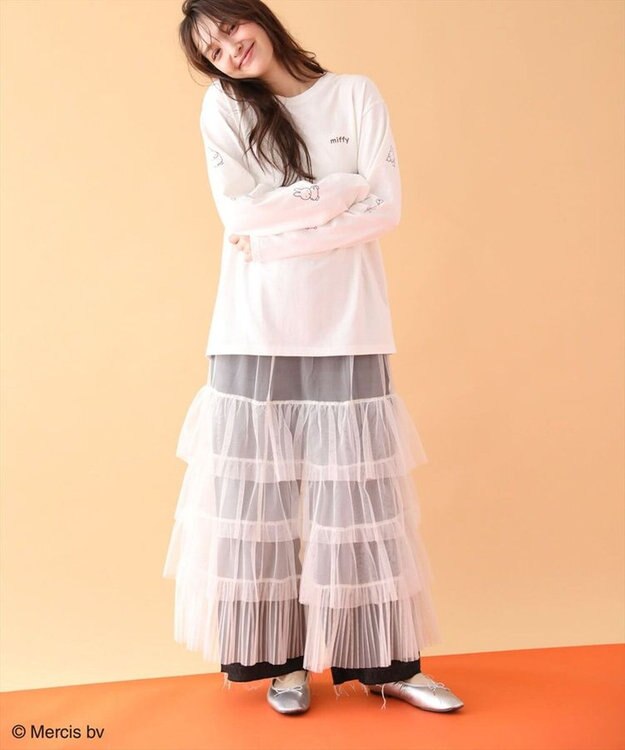 Green Parks Ｍｉｆｆｙ／袖プリントロンＴ Off White