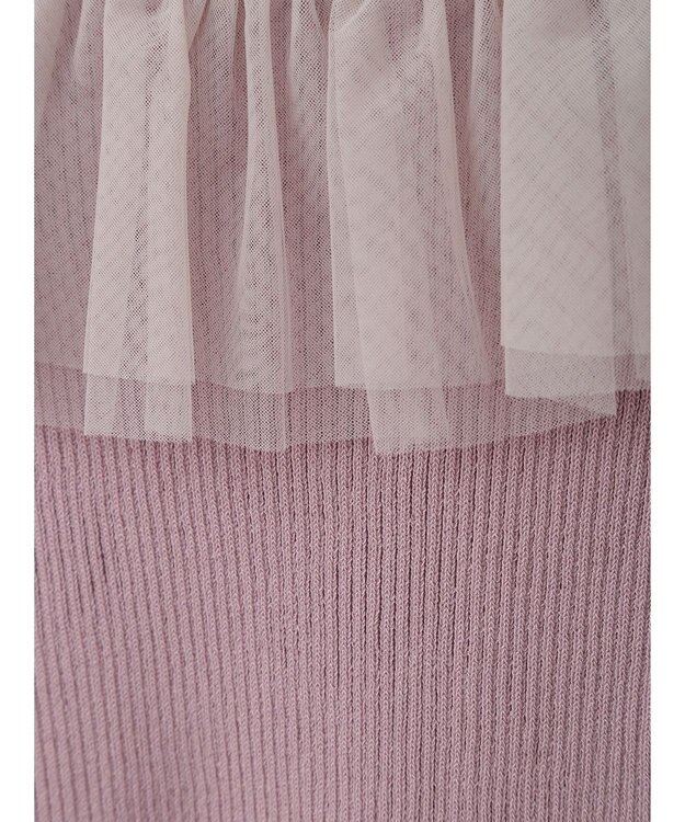 earth music&ecology デコルテチュールニットプルオーバー Dark Pink