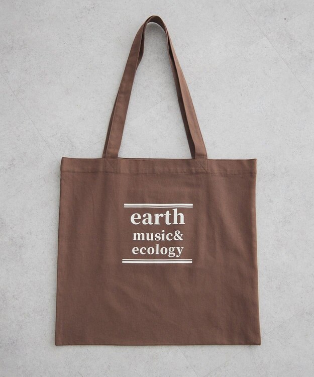 earth music&ecology バイカラーロゴトートバッグ Brown