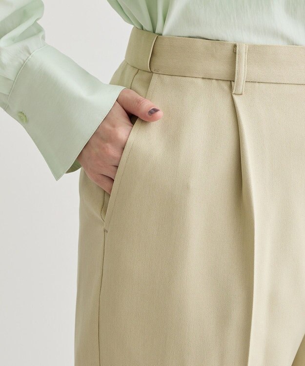 Green Parks きれいシルエットウエストＦＩＴテーパードパンツ Beige