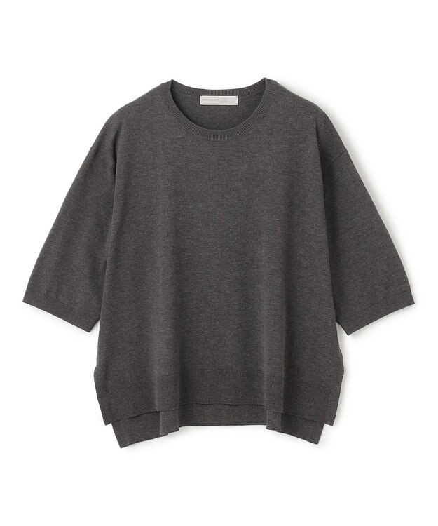 UNFILO L マイビューティニット ハーフスリーブ チャコール