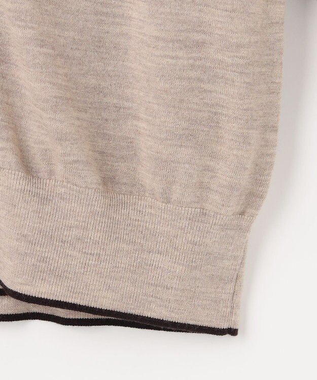 J.PRESS LADIES トリムツイン ニット ベージュ系