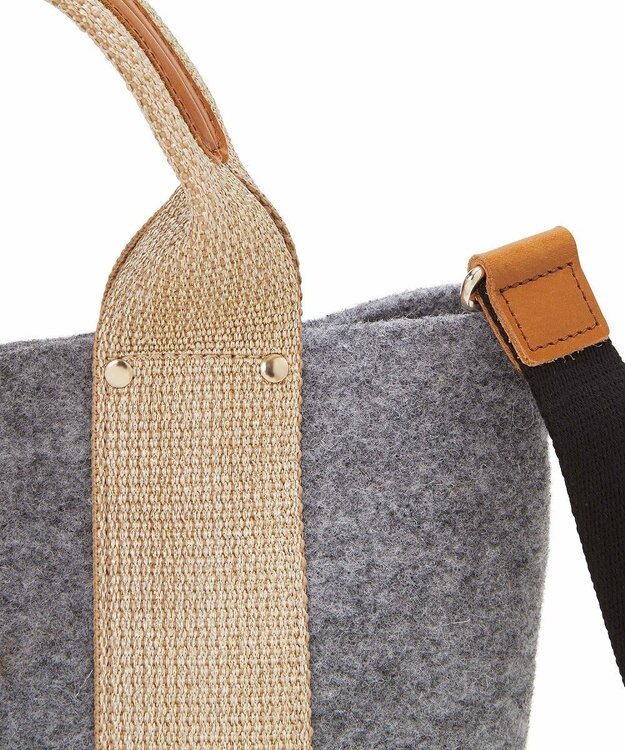 TOPKAPI 【TREASURE TOPKAPI】イタリアンフェルト ラメテープ 2way トートバッグ 2023 グレー