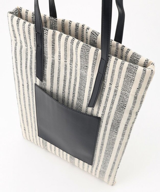 ICB スマートトートバッグ ベージュ系ストライプ