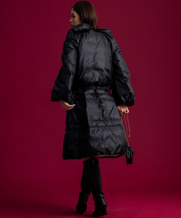 組曲 【組曲×setsuko sagittaire】2WAY シューリボンダウンコート ブラック系