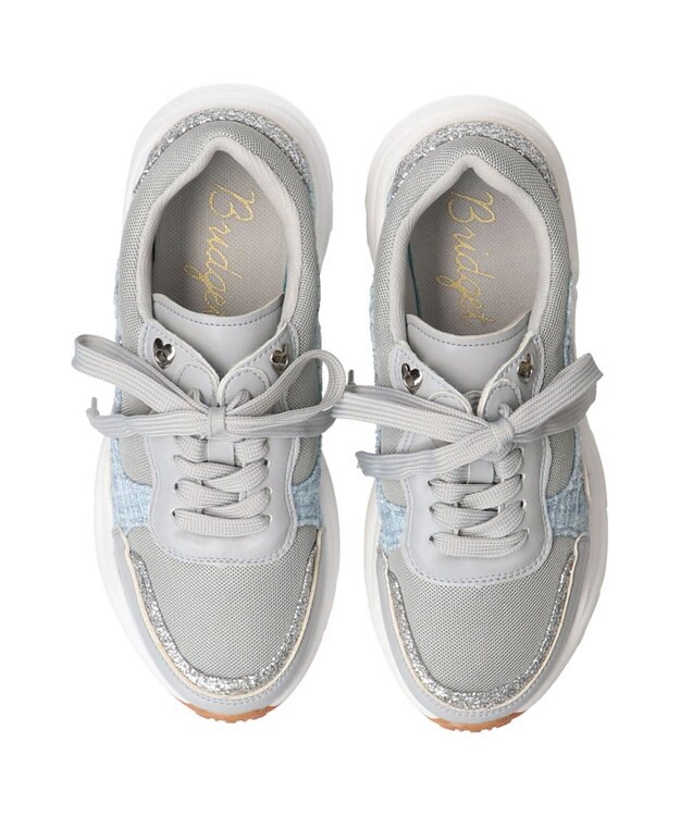 Bridget Birkin 【Bridget Birkin】ラメツイードコンビスニーカー グレー雑材