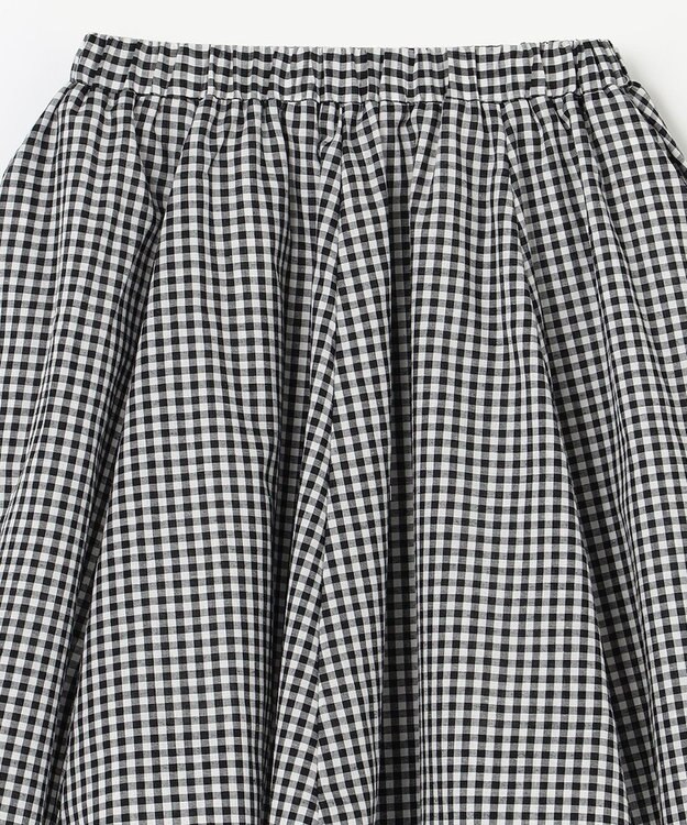 ANY KIDS シャンブレーライクスカート ブラック×ギンガム