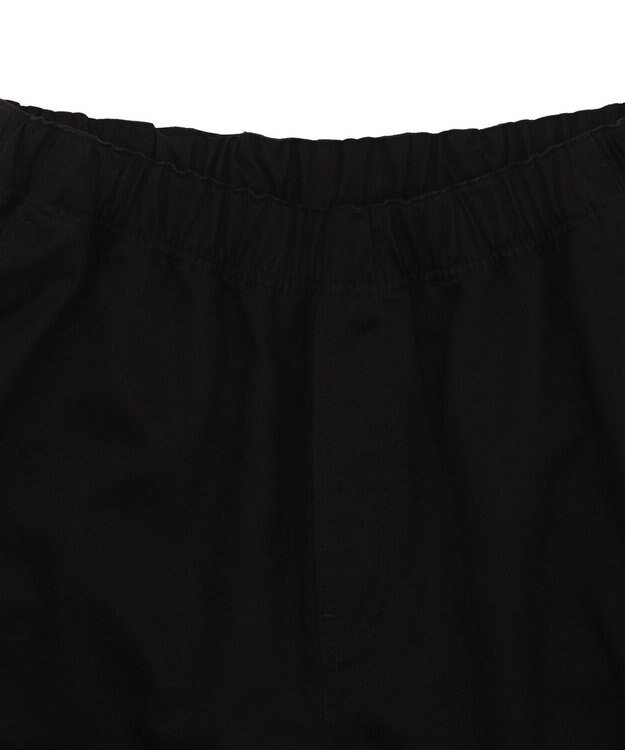 WEGO 【ウエストゴム】イージーバギーカーゴショーツ ブラック