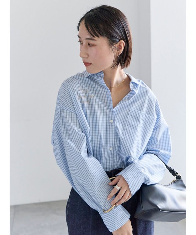 Te chichi ポイント刺繍シャツ チェック