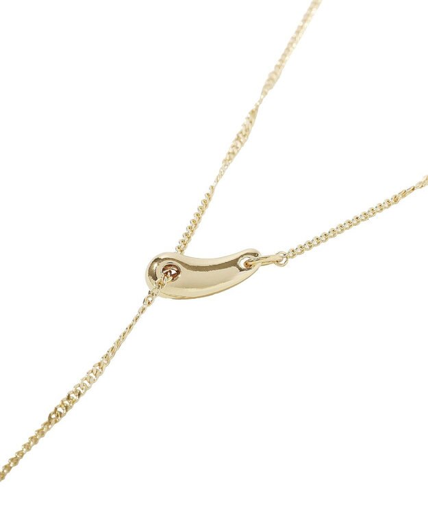 YECCA VECCA ドロップパーツスライドラリエット Gold