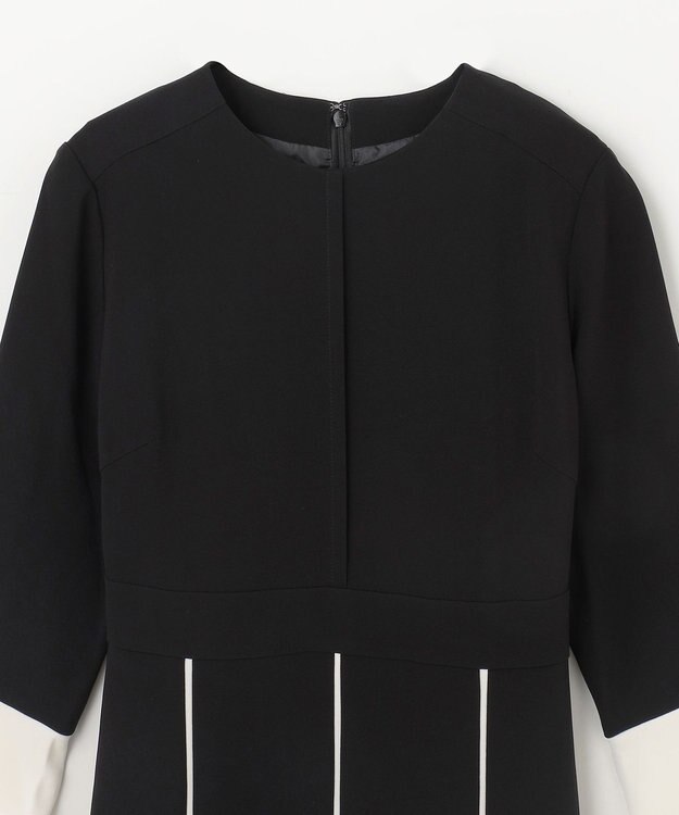 GRACE CONTINENTAL バイカラーラインドレス ブラック