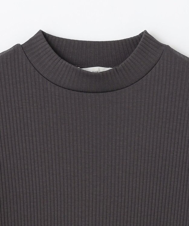 ANY テレコハイネックロングスリーブＴシャツ チャコール