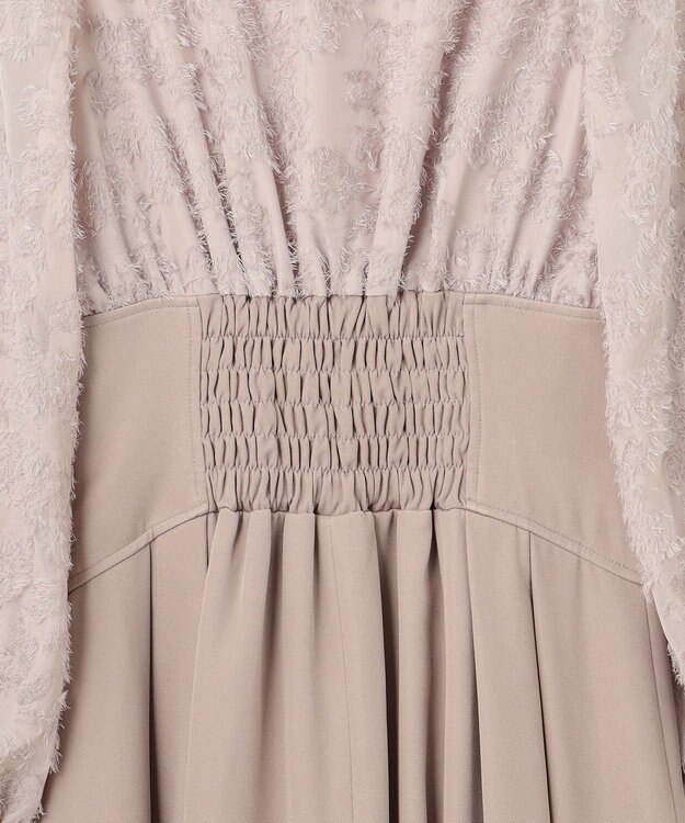 Feroux 【尾﨑真衣さんコラボ商品】コルセットデザイン 綺麗シルエットワンピース ピンクベージュ系