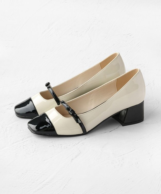TOCCA RIBBON CROSSING PUMPS メリージェーン パンプス アイボリー系