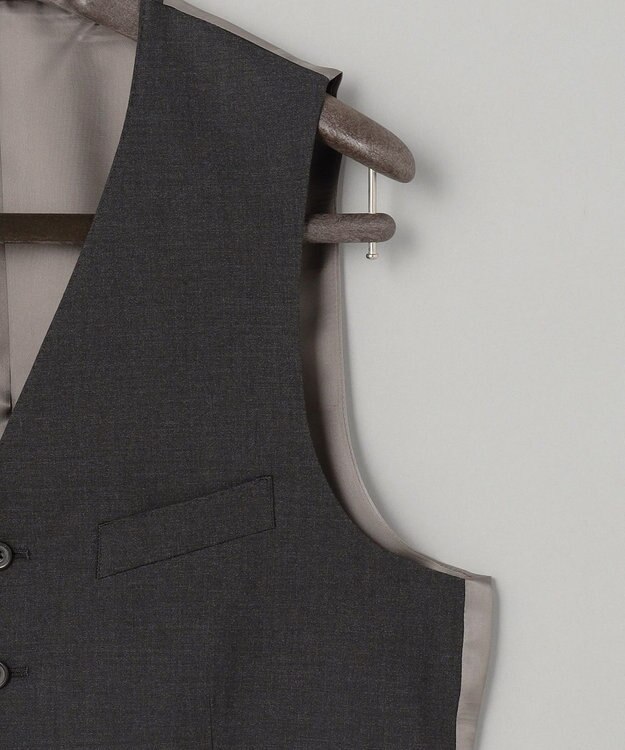 GOTAIRIKU 次世代スーツ【2WAYストレッチ/透湿性/シワになりにくい】ハイスペック2WAYストレッチスーツベスト グレー系