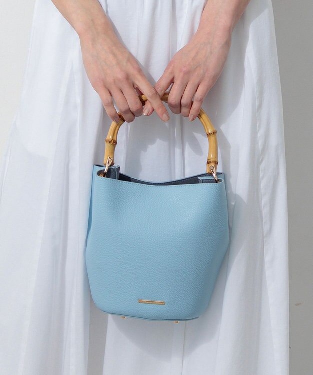 23区 【先行予約】バンブーハンドル 2WAY ミニマル バッグ スカイブルー系
