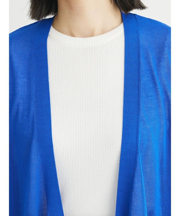 Green Parks 接触冷感　推しニット　ゆったりカーディガン Blue