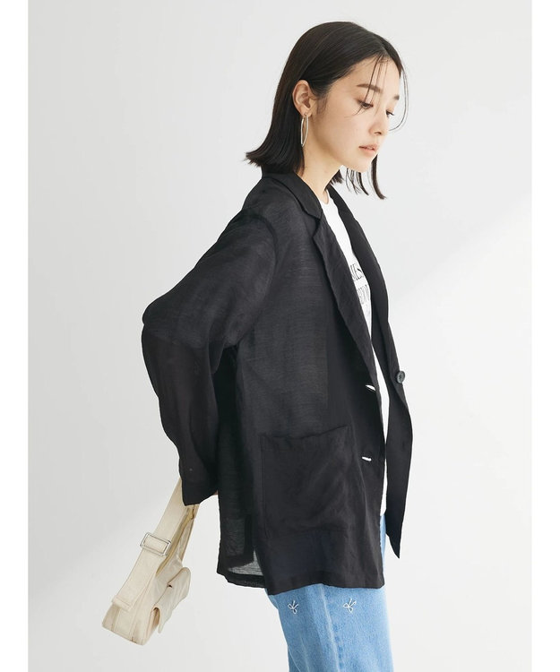 Green Parks ・ＥＬＥＮＣＡＲＥ　ＤＵＥ　シアーテーラージャケット Black