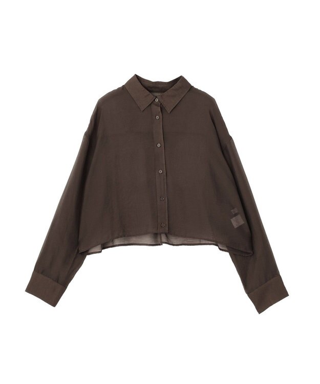 earth music&ecology 【WEB限定】シアーショートシャツ Brown