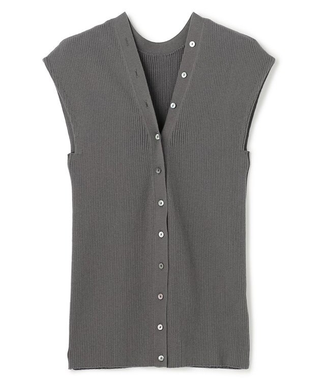 uncrave スムースニット 2WAYジレ スレート