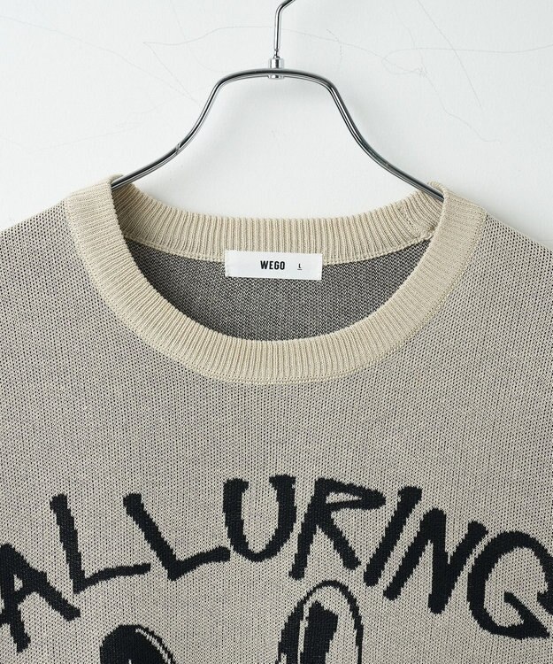 WEGO 【ユニセックス着用ITEM】ジャガードニットプルオーバー（S） ホワイト
