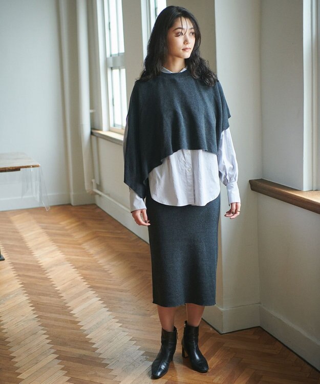 #Newans 【洗える】コットンウールニットセットアップ ブラック系