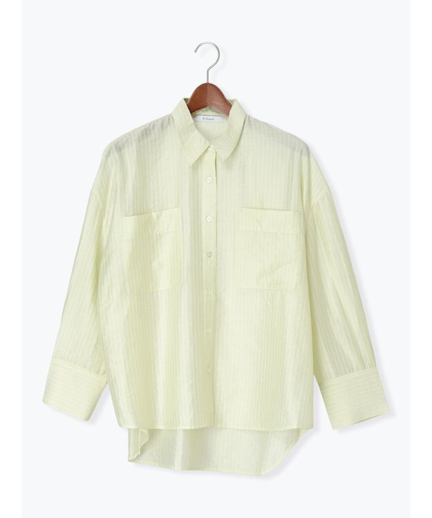 Te chichi シアーストライプシャツ イエロー