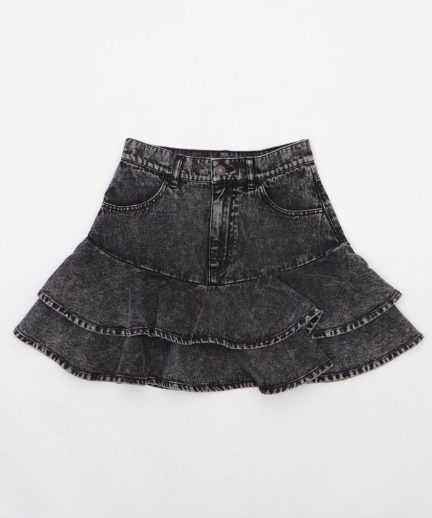 WEGO デニムフリルミニスカート ブラックその他