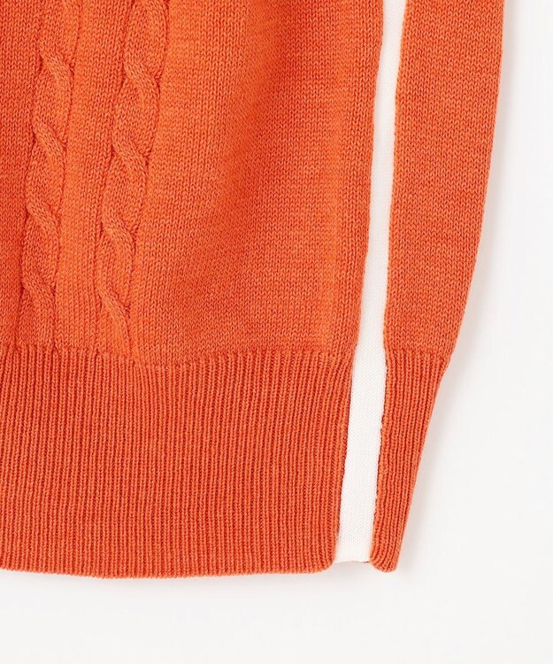 23区GOLF 【MEN】ウールブレンド カラーニット ラウンドから普段のお出かけや、お散歩まで◎ オレンジ系