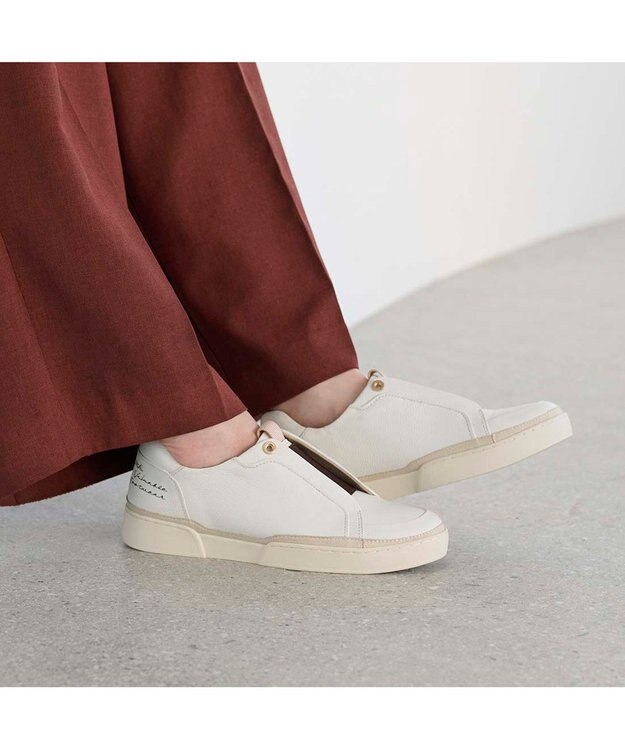 MODE ET JACOMO <MODE ET JACOMO>スリップオンスニーカー ホワイトコンビ