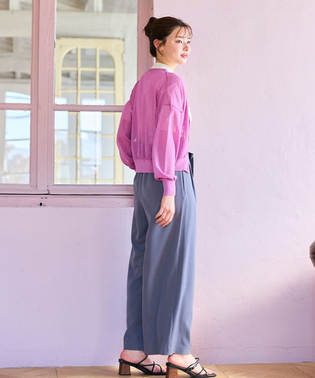 Feroux シアーニット カーディガン ライラック系