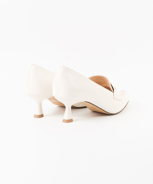 BONTRE 【MIONOTIS/ミオノティス】ヒールモカシンレザーパンプス/726B ホワイト