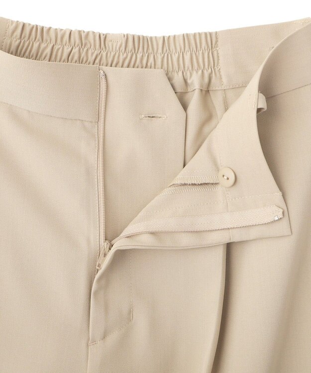 YECCA VECCA サイドラインパイピングストレートパンツ Gray Beige