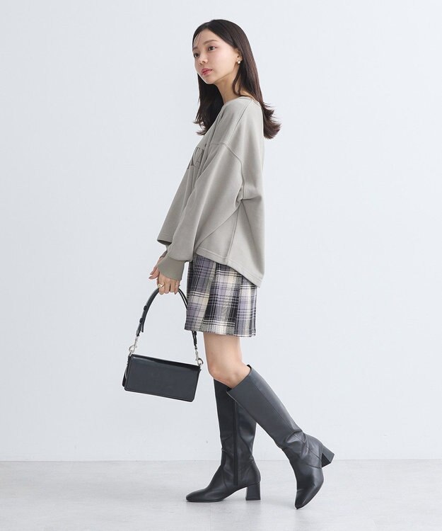 earth music&ecology アソートロゴスウェット Gray Beige