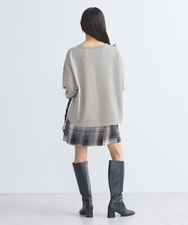 earth music&ecology アソートロゴスウェット Gray Beige