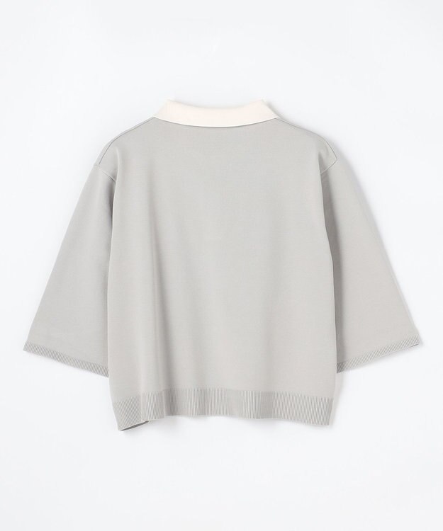 ANY L 【2SET】バイカラーポロニット×スカートセット ライトグレー×ベージュ