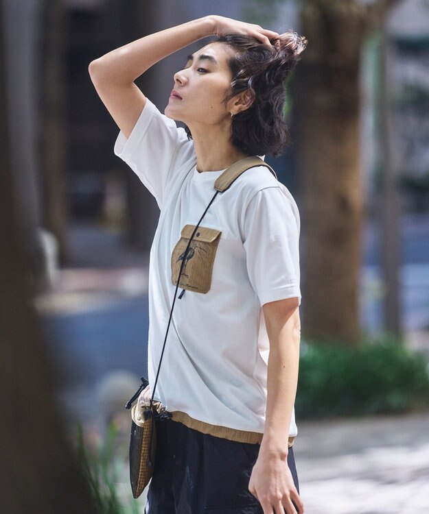 JOSEPH ABBOUD MOUNTAIN 【CREA掲載・軽量/ECO撥水/男女兼用】サコッシュ ベージュ系