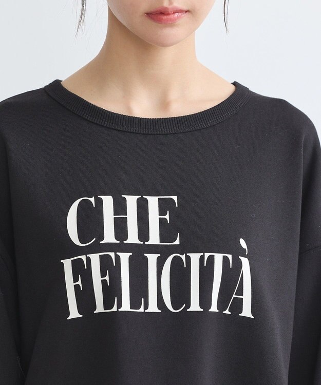 earth music&ecology アソートロゴスウェット Black