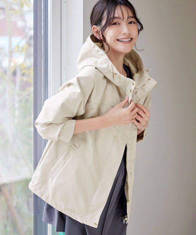 Tiaclasse 【テフロン加工・撥水・花粉ガード】マウンテンパーカー アイボリー