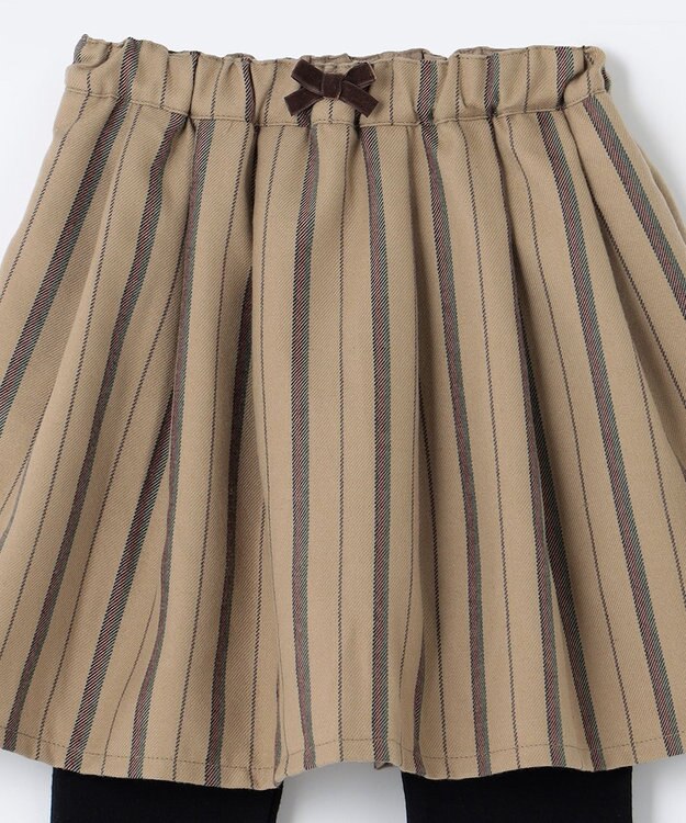 ANY KIDS ストライプスカッツ ベージュ系ストライプ