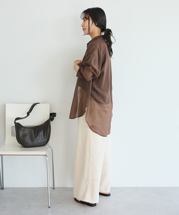CRAFT STANDARD BOUTIQUE シアーハオリシャツ Brown