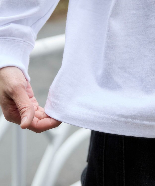 WEGO 【ユニセックス着用ITEM/MLサイズ展開】別注BENDAVISハートワンポイント刺繍T（LS） ホワイト